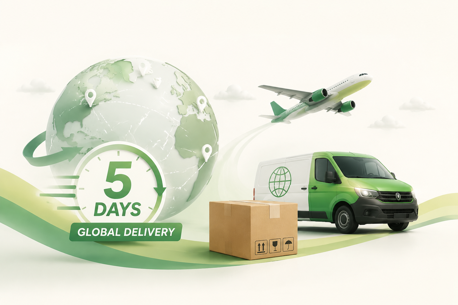 DELIVERING GLOBALLY IN 5 DAYS