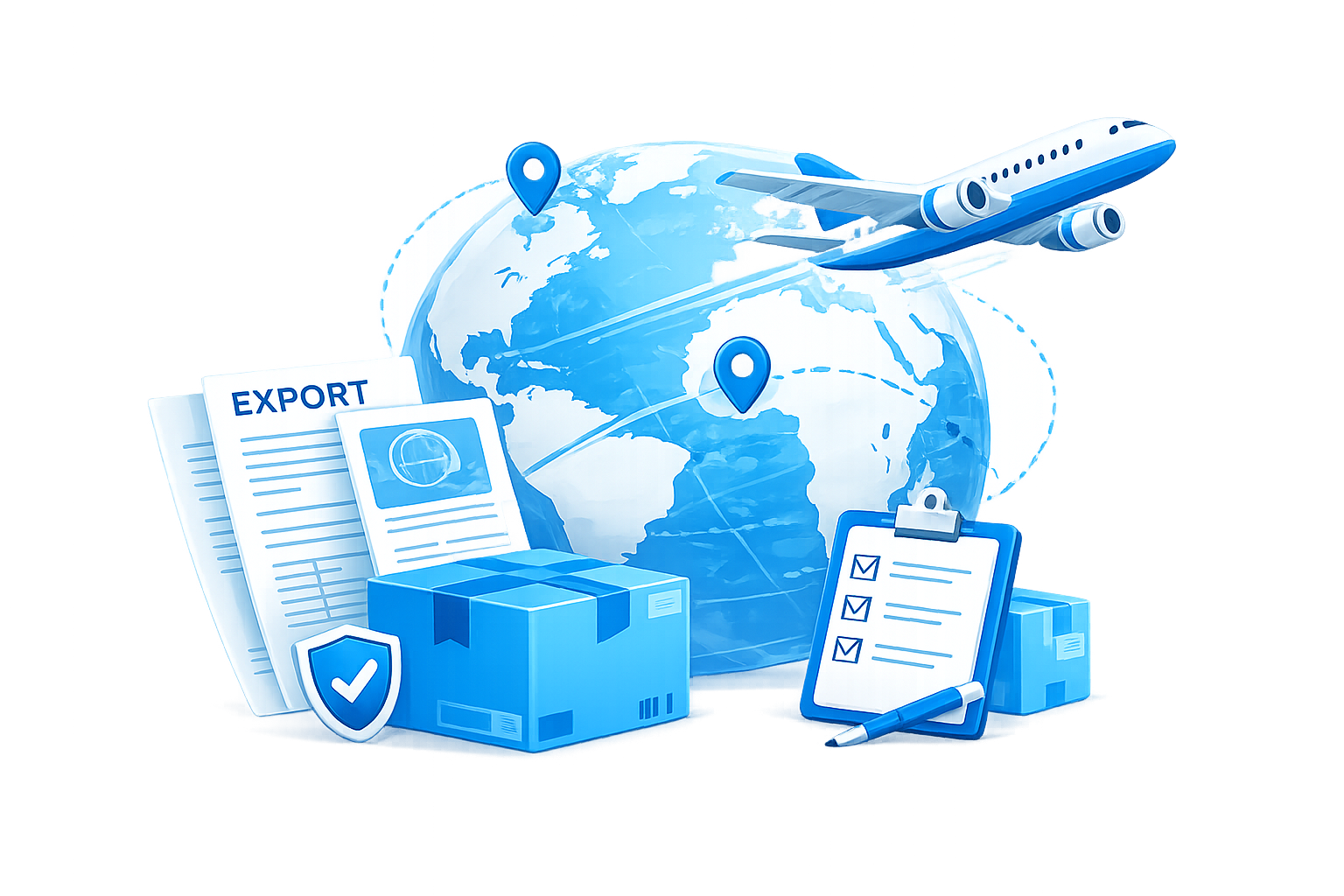 Export Service logistics service illustration