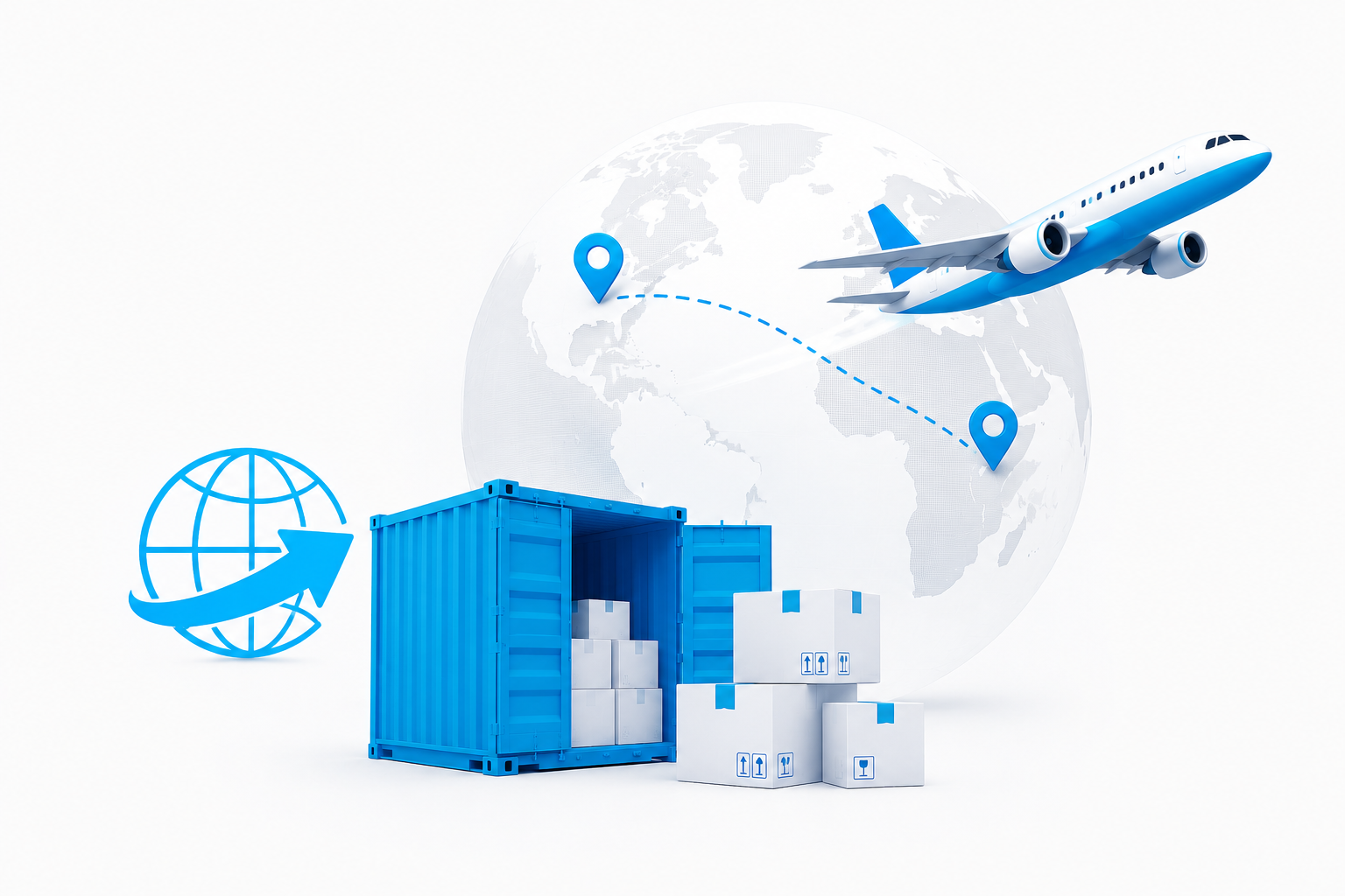 Import Service logistics service illustration
