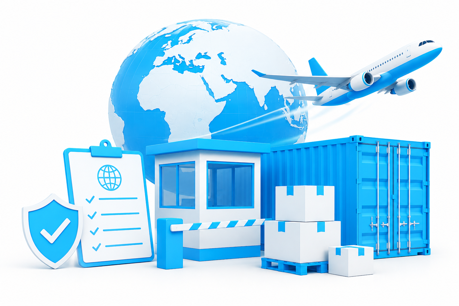 Customs Clearing Service logistics service illustration