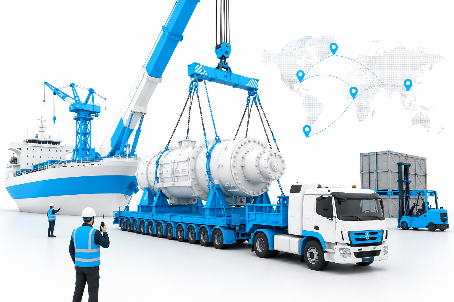 Project Cargo Handling Service logistics service illustration