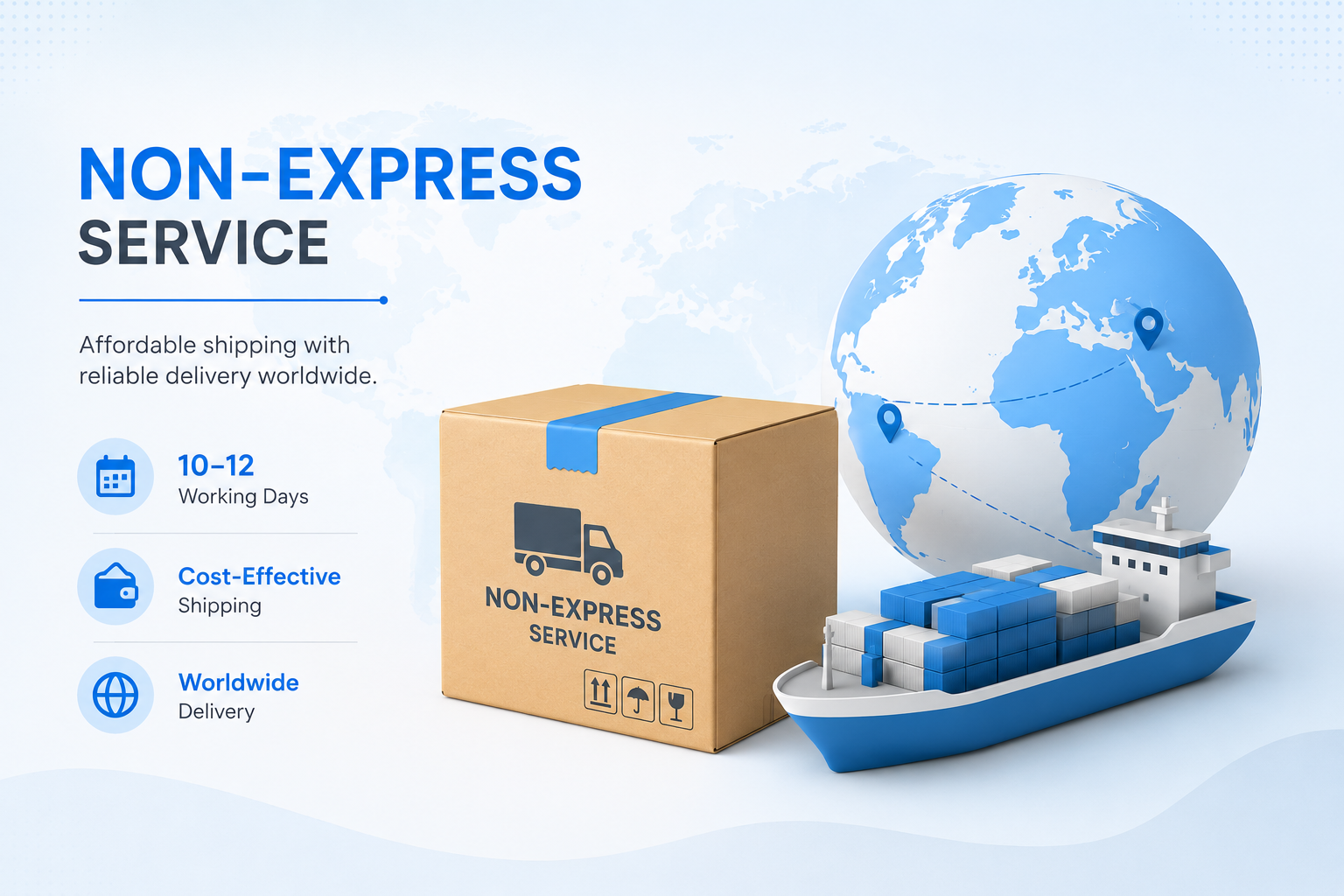Non-Express Service logistics service illustration