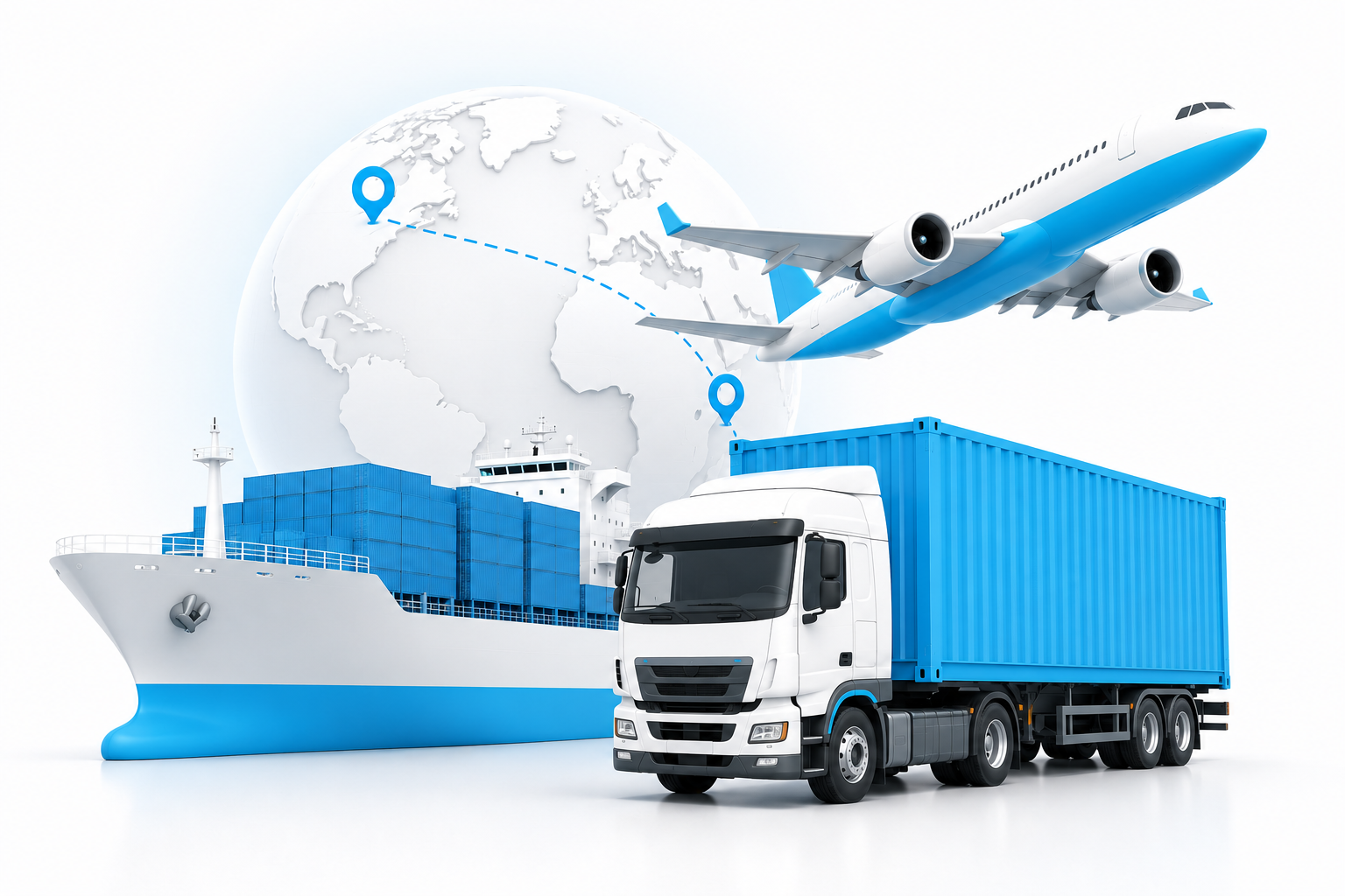Freight Forwarding Service logistics service illustration